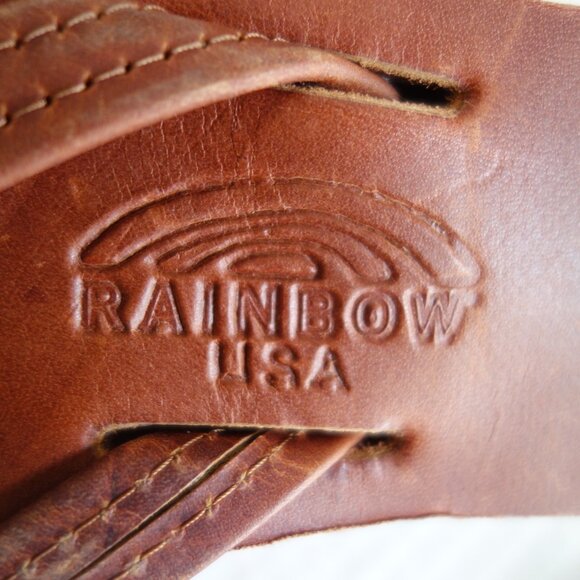 RAINBOW Brown Leather Flip Flops Sandals – Wmns 8? - Picture 4 of 8